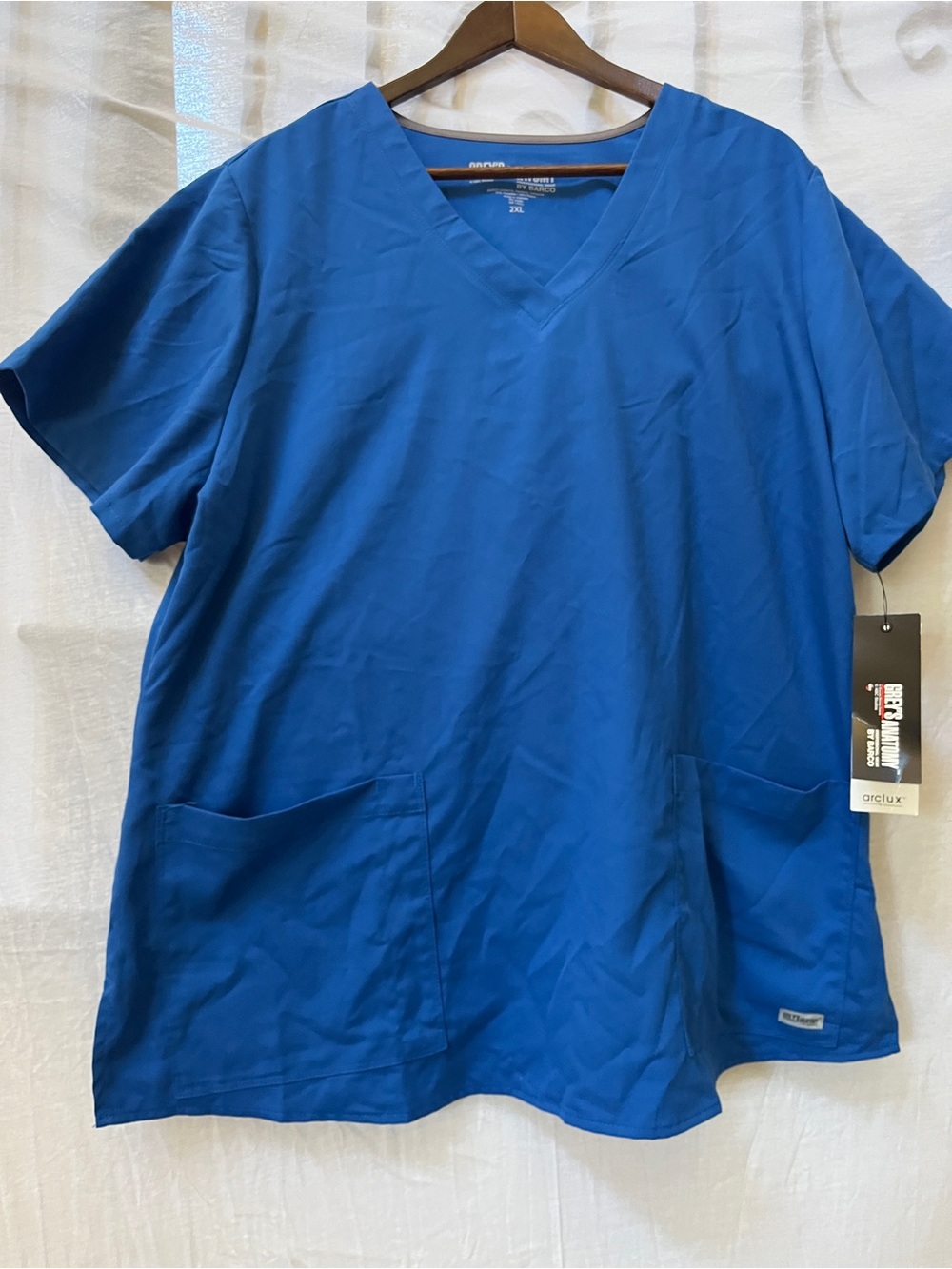 Barco Grey's Anatomy women’s medical aesthetician V-Neck Scrub Top in Royal Blue